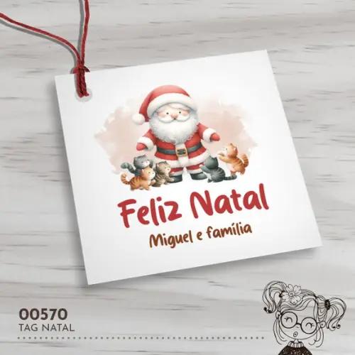 Tag Quadrada Natal - 00570