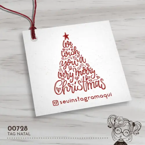 Tag Quadrada Natal - 00728