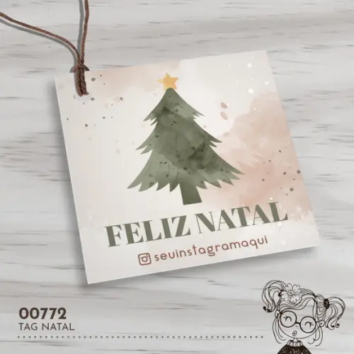 Tag Quadrada Natal - 00772