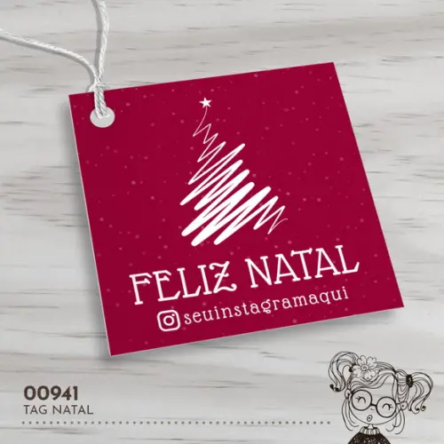 Tag Quadrada Natal - 00941