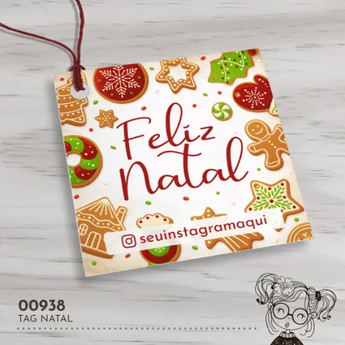 Tag Quadrada Natal - 00938