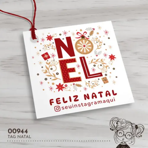 Tag Quadrada Natal - 00944