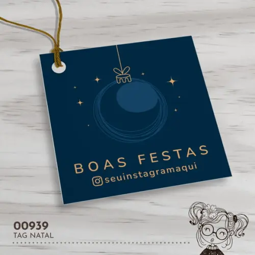 Tag Quadrada Natal - 00939