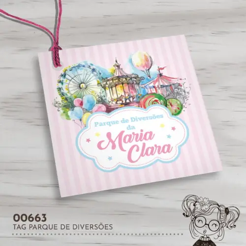 Tag Quadrada Parque de Diversões - 00663