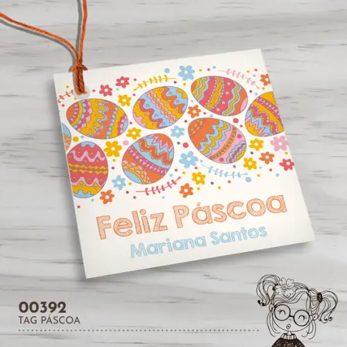 Tag Quadrada Páscoa - 00392