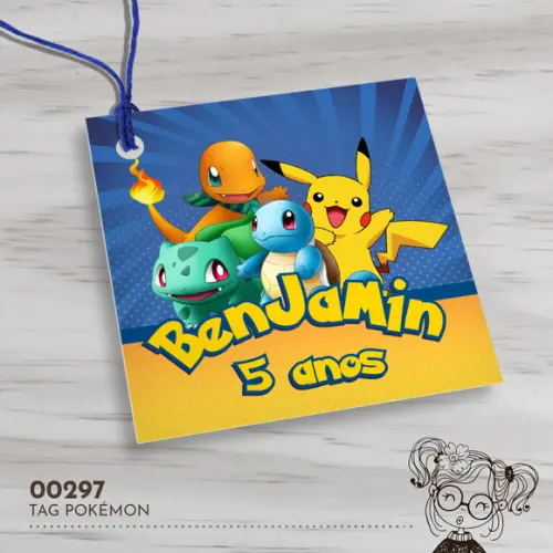 Tag Quadrada Pokémon - 00297