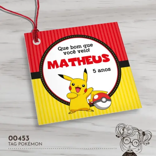 Tag Quadrada Pokémon - 00453