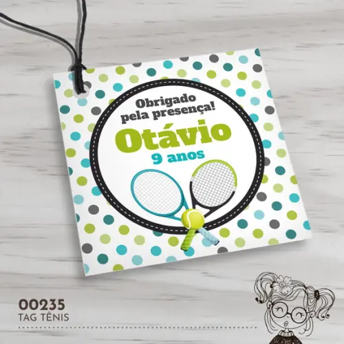 Tag Quadrada Tênis - 00235