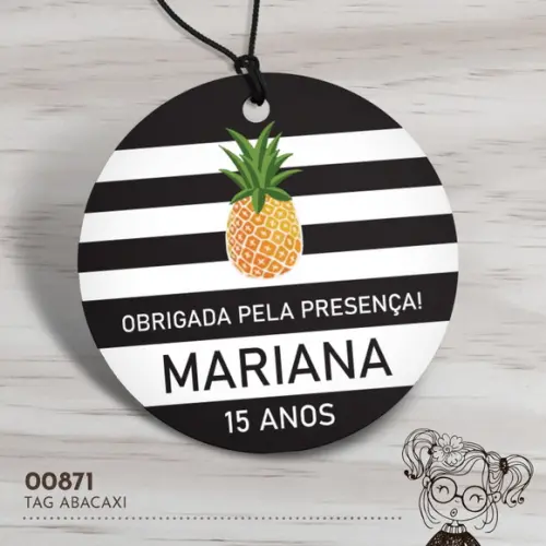 Tag Redonda Abacaxi - 00871