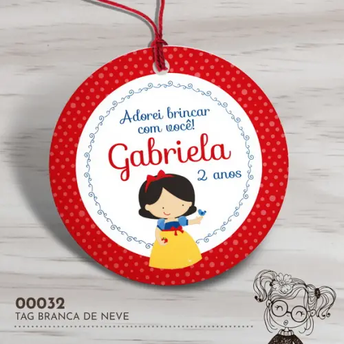 Tag Redonda Branca de Neve - 00032