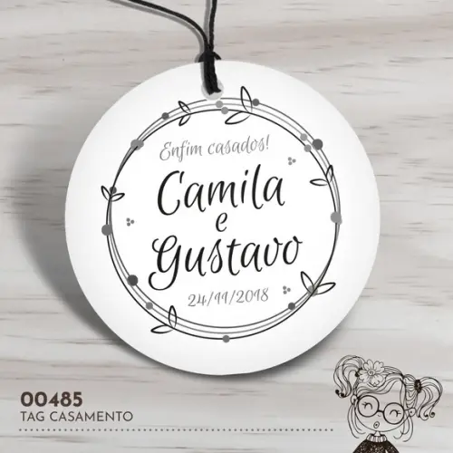 Tag Redonda Casamento - 00485