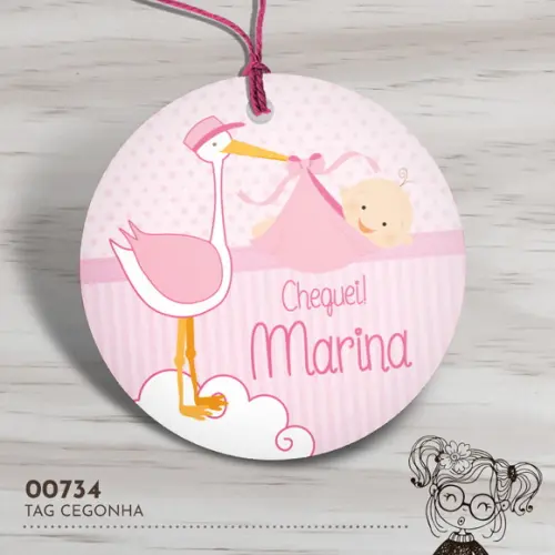 Tag Redonda Cegonha - 00734