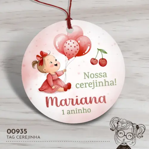 Tag Redonda Cerejinha - 00935