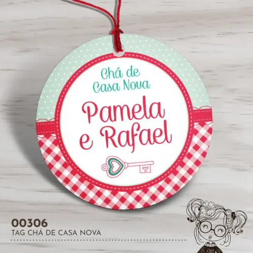 Tag Redonda Chá de Casa Nova - 00306