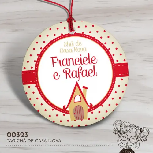 Tag Redonda Chá de Casa Nova - 00323