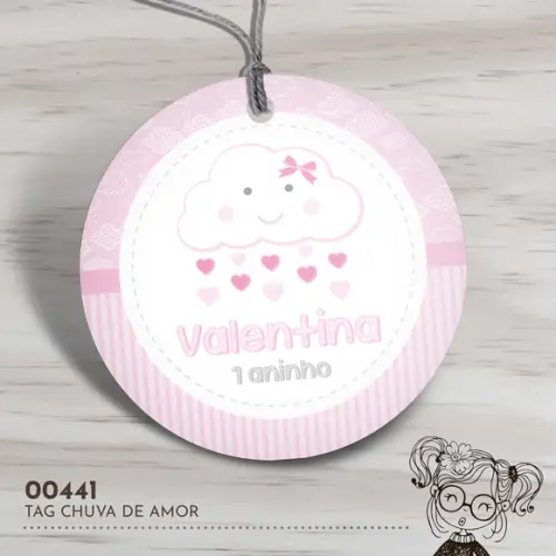 Tag Redonda Chuva de Amor - 00441