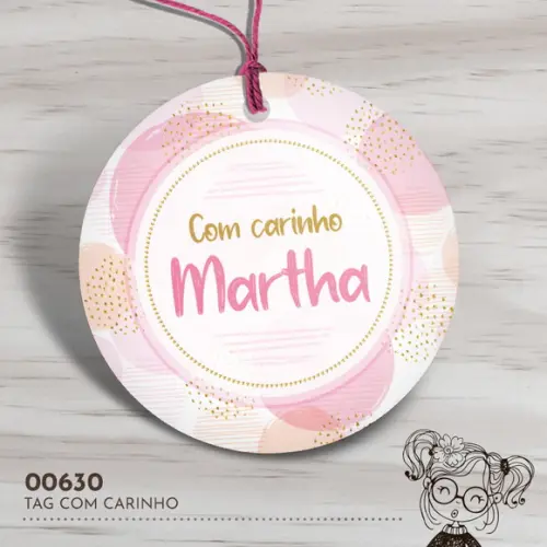 Tag Redonda com Carinho - 00630