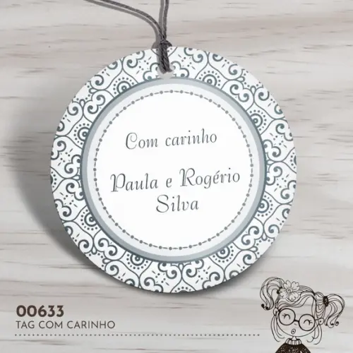 Tag Redonda com Carinho - 00633