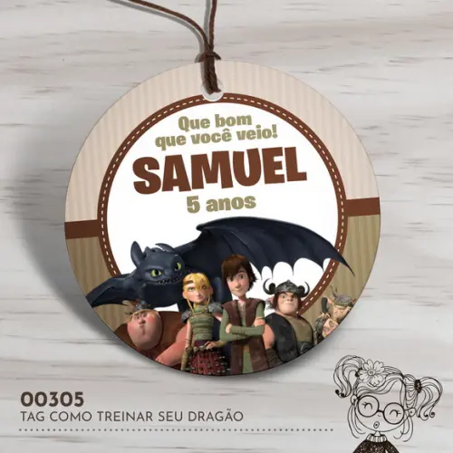 Tag Redonda Como Treinar Seu Dragão - 00305