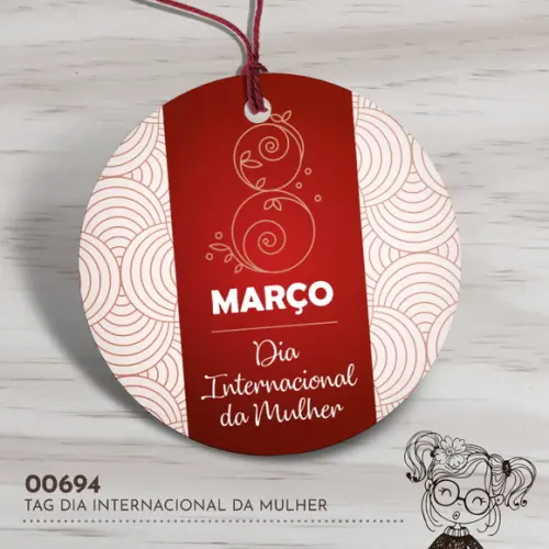 Tag Redonda Dia Internacional da Mulher - 00694