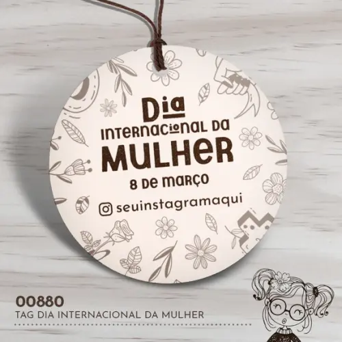 Tag Redonda Dia Internacional da Mulher - 00880