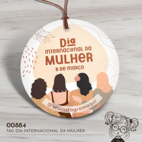 Tag Redonda Dia Internacional da Mulher - 00884