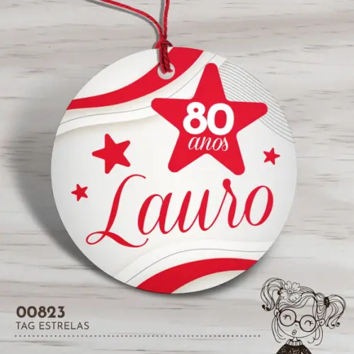Tag Redonda Estrelas - 00823