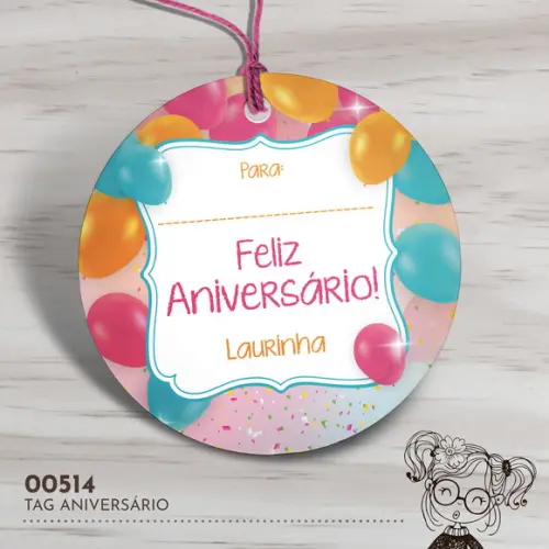 Tag Redonda Feliz Aniversário - 00514