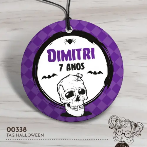 Tag Redonda Halloween - 00338