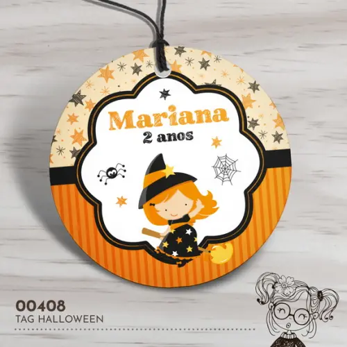 Tag Redonda Halloween - 00408