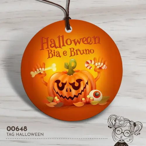 Tag Redonda Halloween - 00648