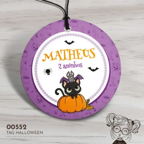Tag Redonda Halloween - 00552