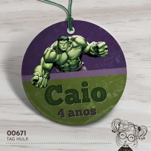 Tag Redonda Hulk - 00671