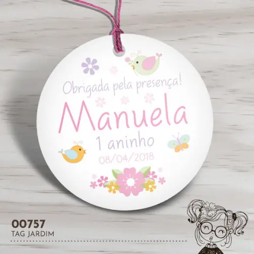 Tag Redonda Jardim - 00757