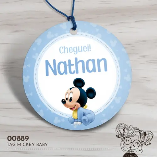 Tag Redonda Mickey Baby - 00889