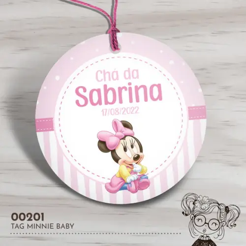 Tag Redonda Minnie Baby - 00201