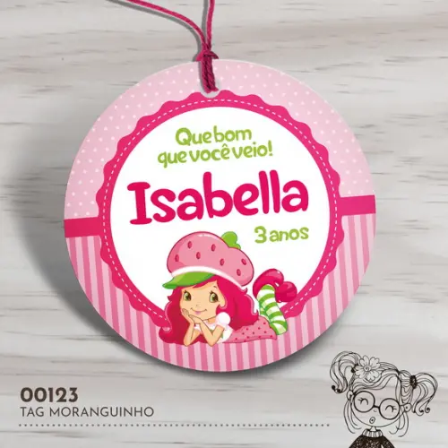 Tag Redonda Moranguinho - 00123