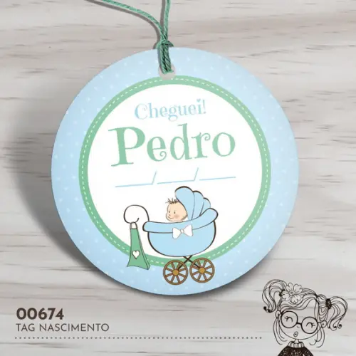 Tag Redonda Nascimento - 00674