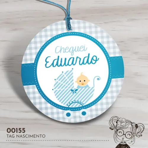 Tag Redonda Nascimento Bebezinho - 00155