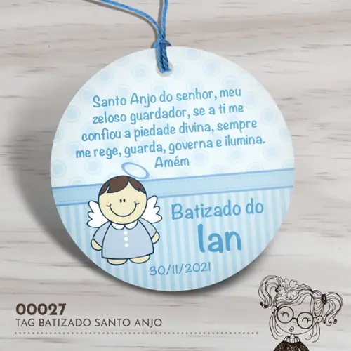 Tag Redonda Oração Santo Anjo - 00027