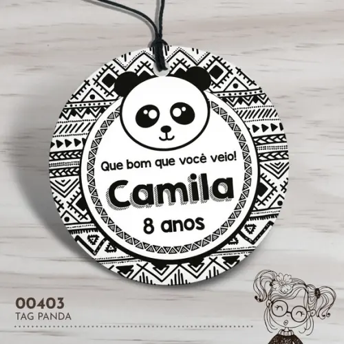 Tag Redonda Panda - 00403