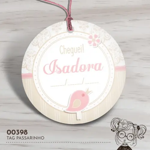 Tag Redonda Passarinho - 00398