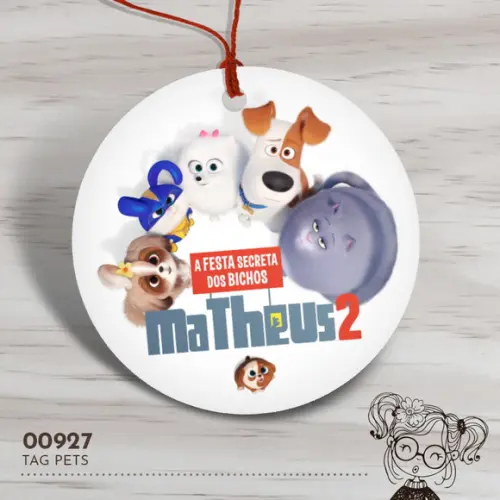 Tag Redonda Pets - 00927