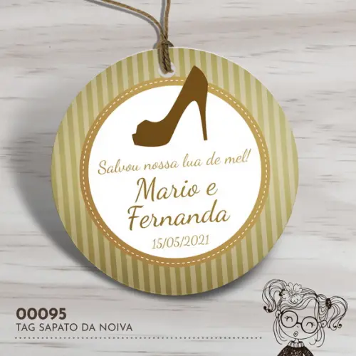 Tag Redonda Sapato da Noiva - 00095