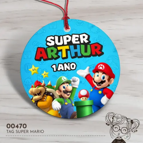 Tag Redonda Super Mario Bros - 00470