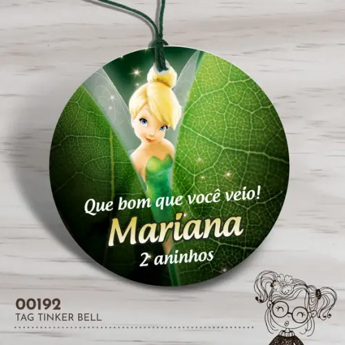 Tag Redonda Tinker Bell - 00192