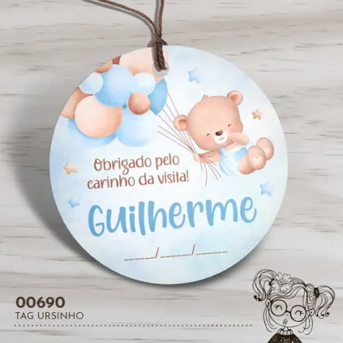 Tag Redonda Ursinho - 00690