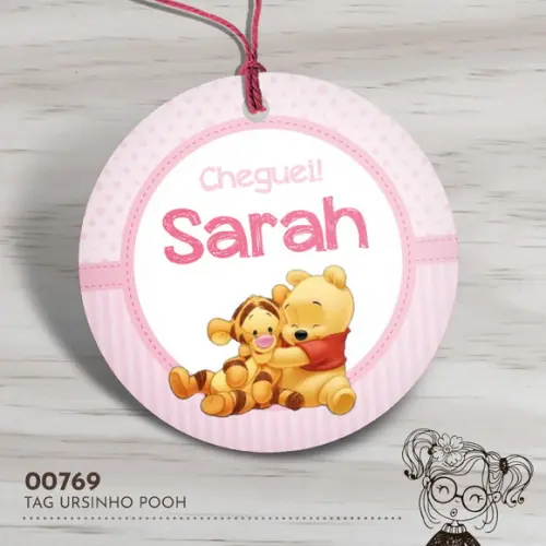 Tag Redonda Ursinho Pooh - 00769