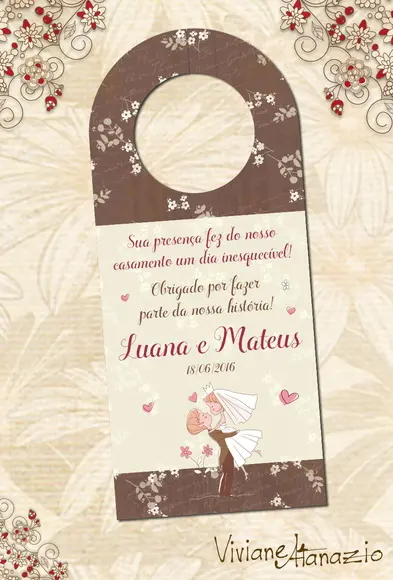 Tag Retrovisor Casamento - 00012