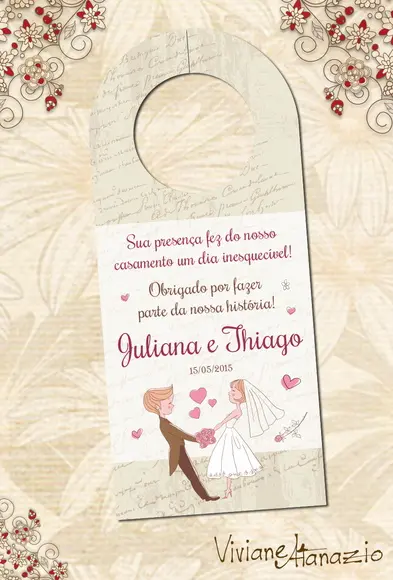 Tag Retrovisor Casamento - 00017